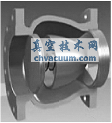 閥門(mén)開(kāi)啟狀態(tài)內(nèi)部結(jié)構(gòu)圖